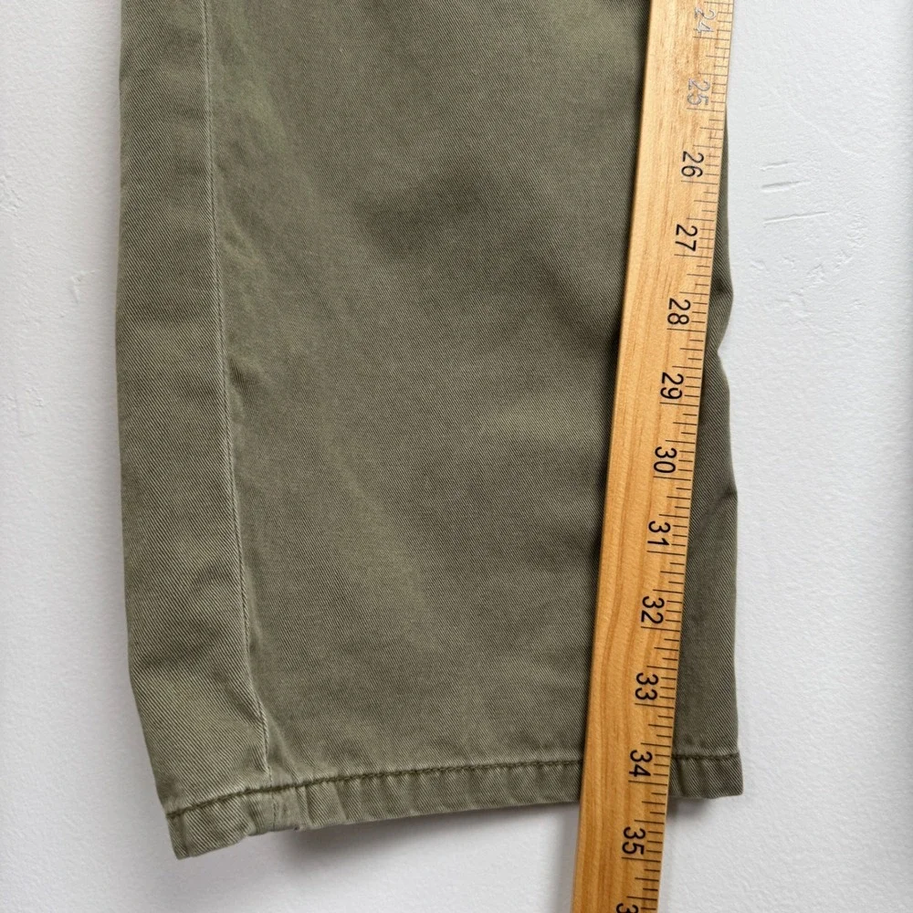 Polo Ralph Lauren 650 Straight Leg Pants Mens 34x34 Olive Green Cotton Twill